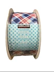 Kirkland Wire-edged Ribbon 2.5" Wide 50 Yard Roll Patriotic Red & Blue Plaid New. Price: $11.00.