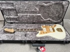 New Squier 40TH Anniversary (2022) Gold Edition Jazzmaster - Olympic White. Price: $700.00.