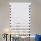 Superjoe 24 X 72 Dual Layer Zebra Roller Shades Cordless Blinds Windows Shee Open. Price: $21.99.