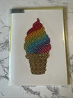 Papyrus Every Color Of Happiness Birthday Card Gem Encrusted Ice Cream Cone New. Price: $6.00.