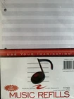7 Packs Of 20 Sheets Ea. Music Filler Paper 12 Stave H.d White 11"X8-1/2" Brand. Price: $34.00.