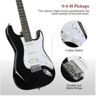 39" Electric Guitar Bundle W/ Hss Pickups & Rechargeable Amp New. Price: $186.39.