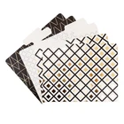 Classic File Folders Set Black And White Geometric Design 6 Pack Gold Foil De... New. Price: $10.99.